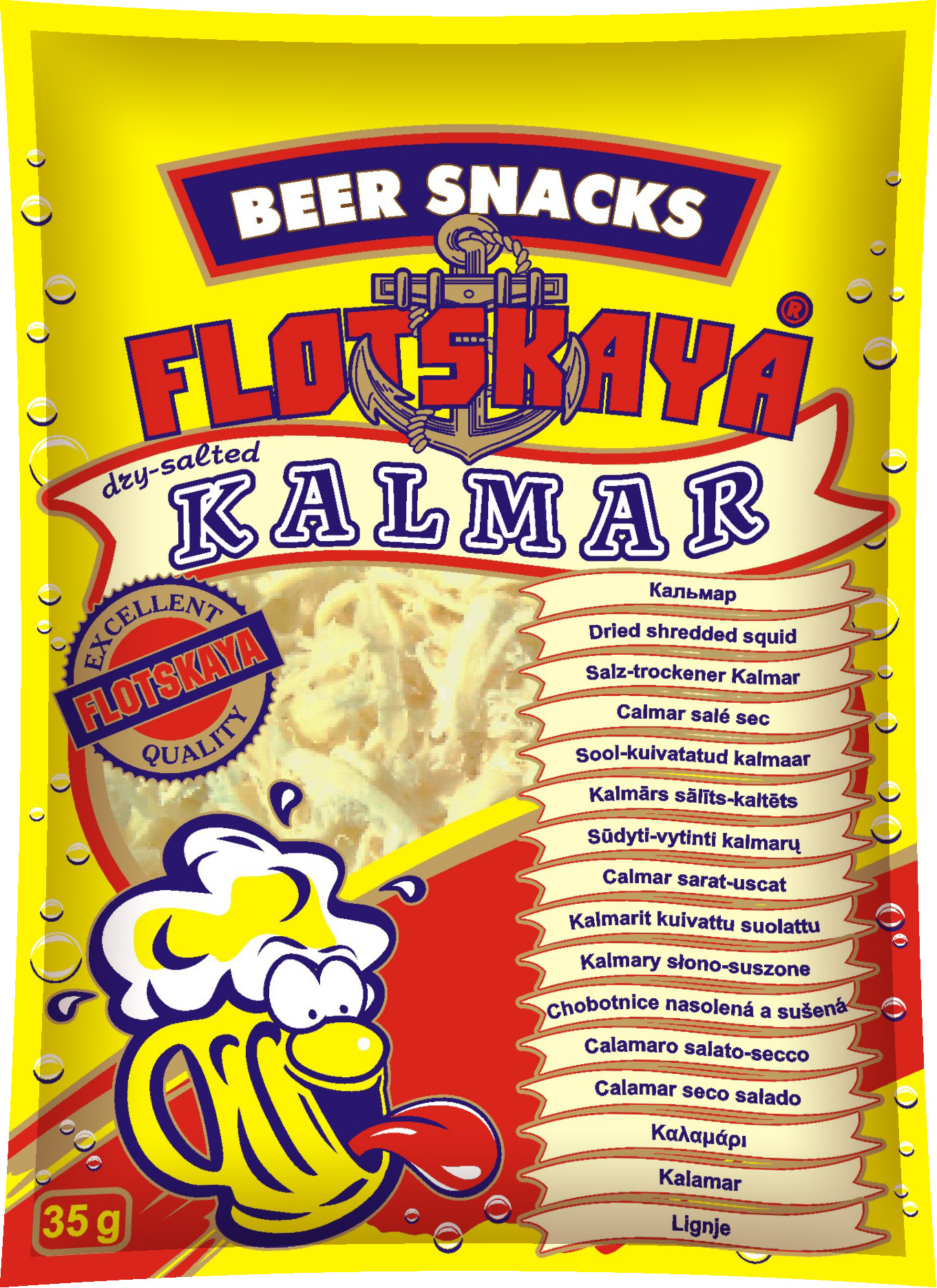 FLOTSKAYA  Kalmārs sālīts-kaltēts